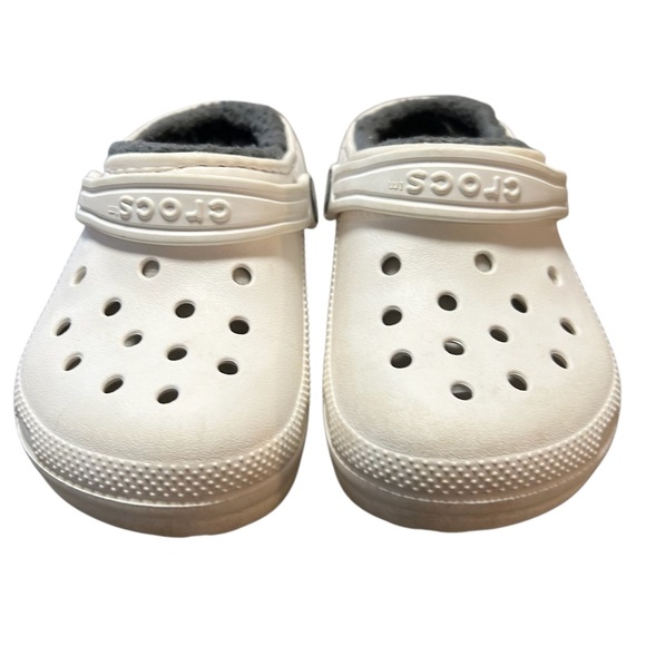 Crocs Insulated White Grey Kids Size 10 - Picture 4 of 6